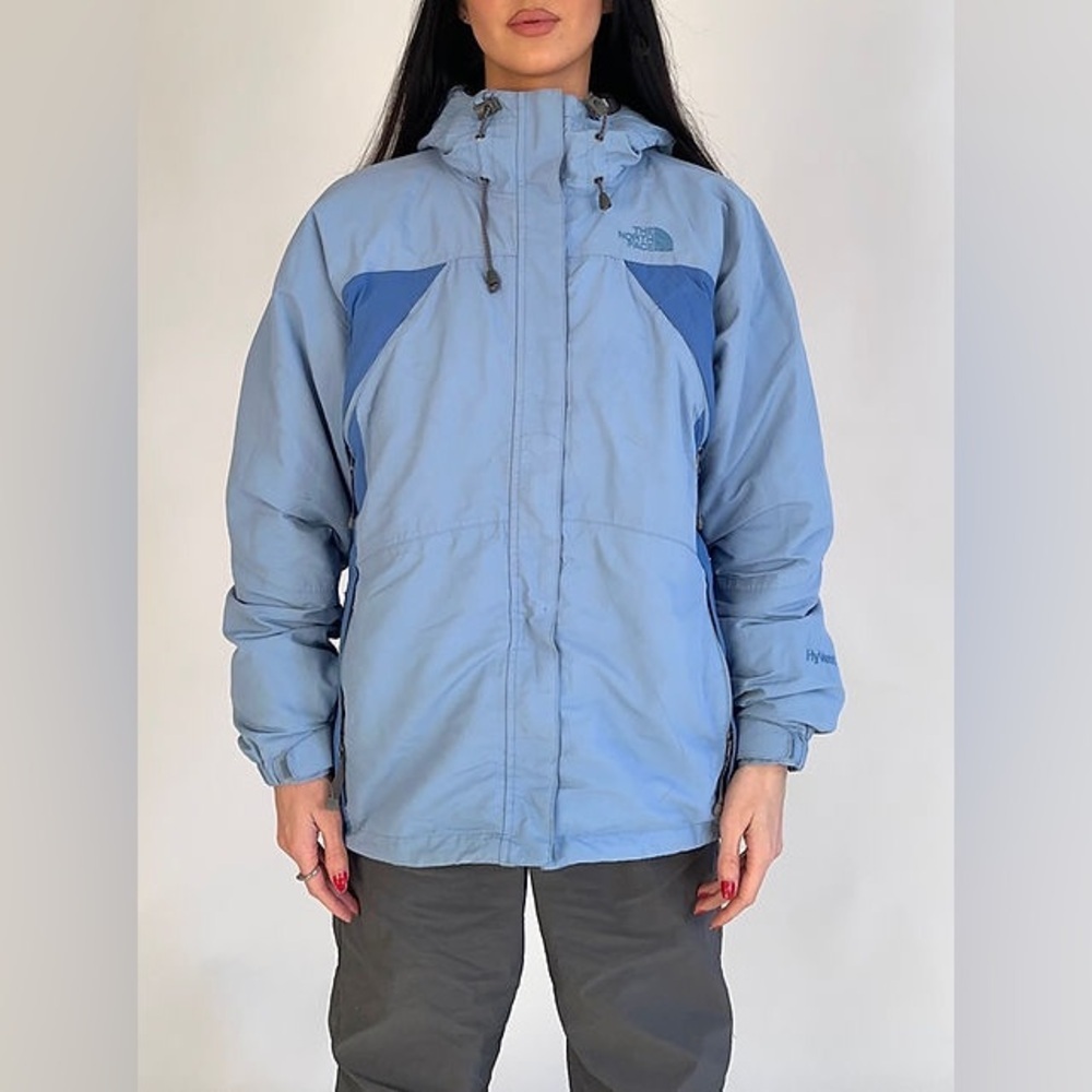Vintage Women’s North Face Rain Jacket size Medium Blue EUC